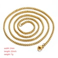 thumbnail image 3 of Hermah Womens Mens Gold Initial Letter Pendant Necklace Box Rolo Chain Optional, 3 of 6