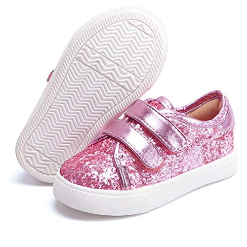 Felix & Flora Ours Centre Commercial Tout-Petit/petite Enfant Filles Chaussures de Course Espadrilles Sport Princesse Décontractées Chaussures à Paillettesâ€â ̈8 m US Tout-Petit, Giltter Roseâ€â©
