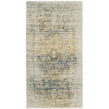 SAFAVIEH Evoke Selena Abstract Area Rug, Ivory/Blue, 2'2" x 4'