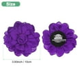 thumbnail image 3 of Uxcell Rose Flower Brooches and Pins for Women, Lapel Pins Dainty Satin Fabric Big Camellia Hair Flowers Clips Purple, 3 of 8