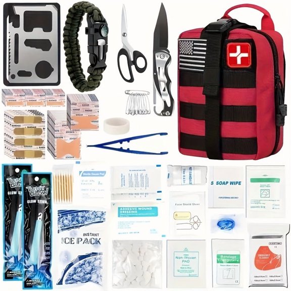 ENFOURCLASS 20 Blankets & 158pc Survival Kit for Disaster Preparedness & Outdoor Emergencies