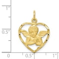 thumbnail image 3 of 10K Yellow Gold Charm Pendant Themed 25 mm 21 Angel Heart, 3 of 3