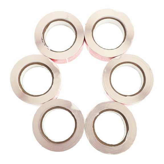 WORGEOUS 6 Rolls Tag Fragile Label Sticker Surface Warning Labels 4.5X2.5X0.1CM Red