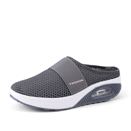

Women s Flying Woven Mesh Sandals Casual Air Cushion Sole Mules Breathable & Lightweight Mule Sneakers