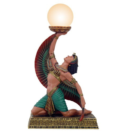 Winged Egyptian Dess Isis Sculptural, Cool Room Table Lamps Egypt