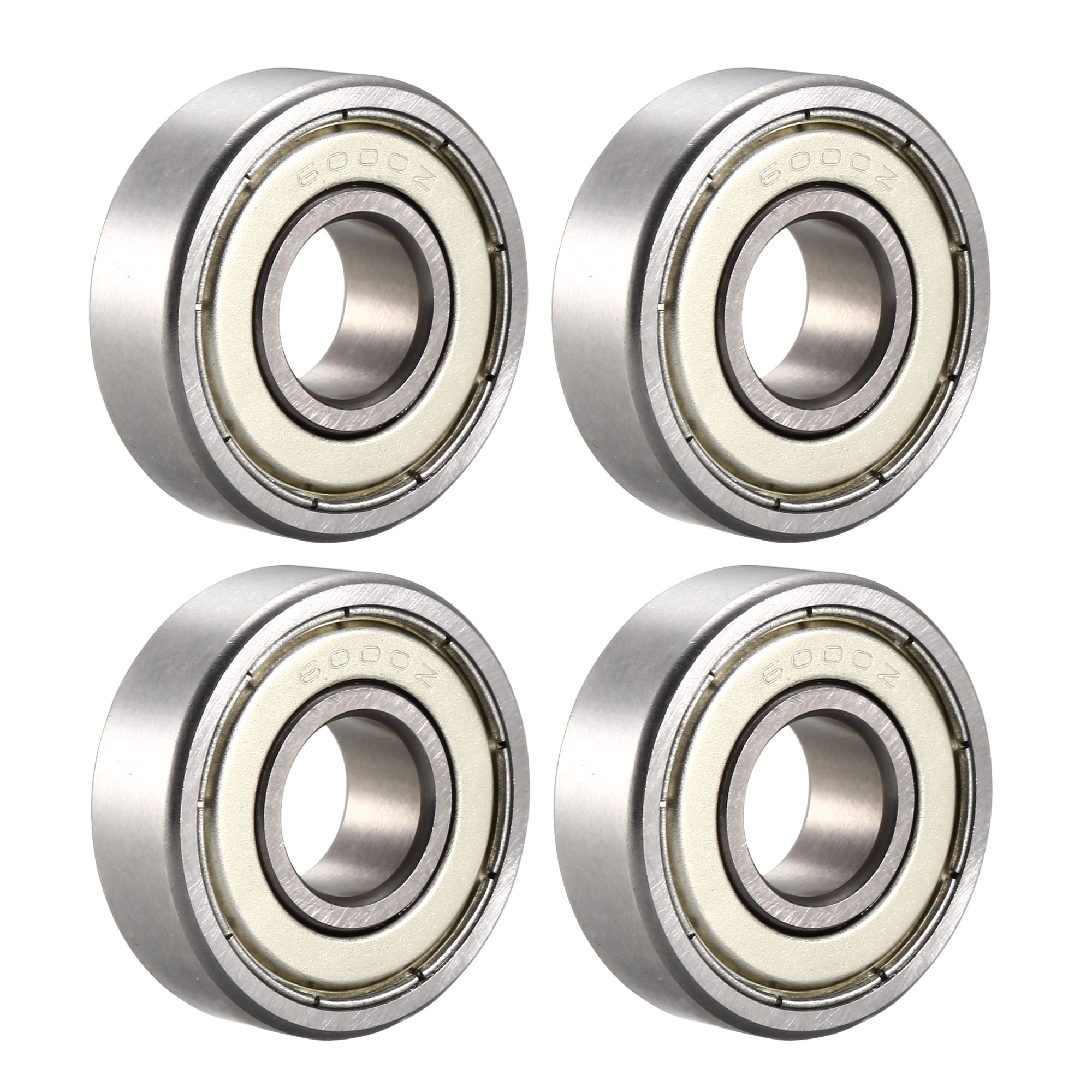 Kozelo 4-Pack Deep Groove Ball Bearings – 8x12x3.5mm Chrome Steel, Double Sealed ABEC1 For Motors & Tools