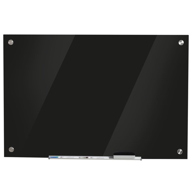 Vinsetto 35.5" x 23.5" Glass Dry Erase Blackboard, Frameless