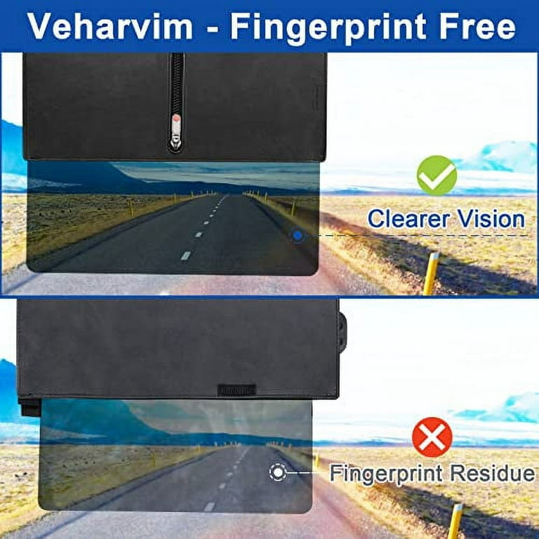 Veharvim Polarized Sun Visor for Car with Zipper Slider, Upgraded UV400 Car  Sun Visor Extension with PC Lens and Side Sunshade,Anti-Glare Car Visor for Safe  Driving,UV-Filtering/Protection 