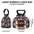 thumbnail image 5 of Pioneer Flower Floral Print Pattern Drawstring Lunch Bag Women - Drawstring Lunch Bag Insulated for Work Office - Stain-Resistant Large Lunchbags for Women with Multi-Pockets, 5 of 6