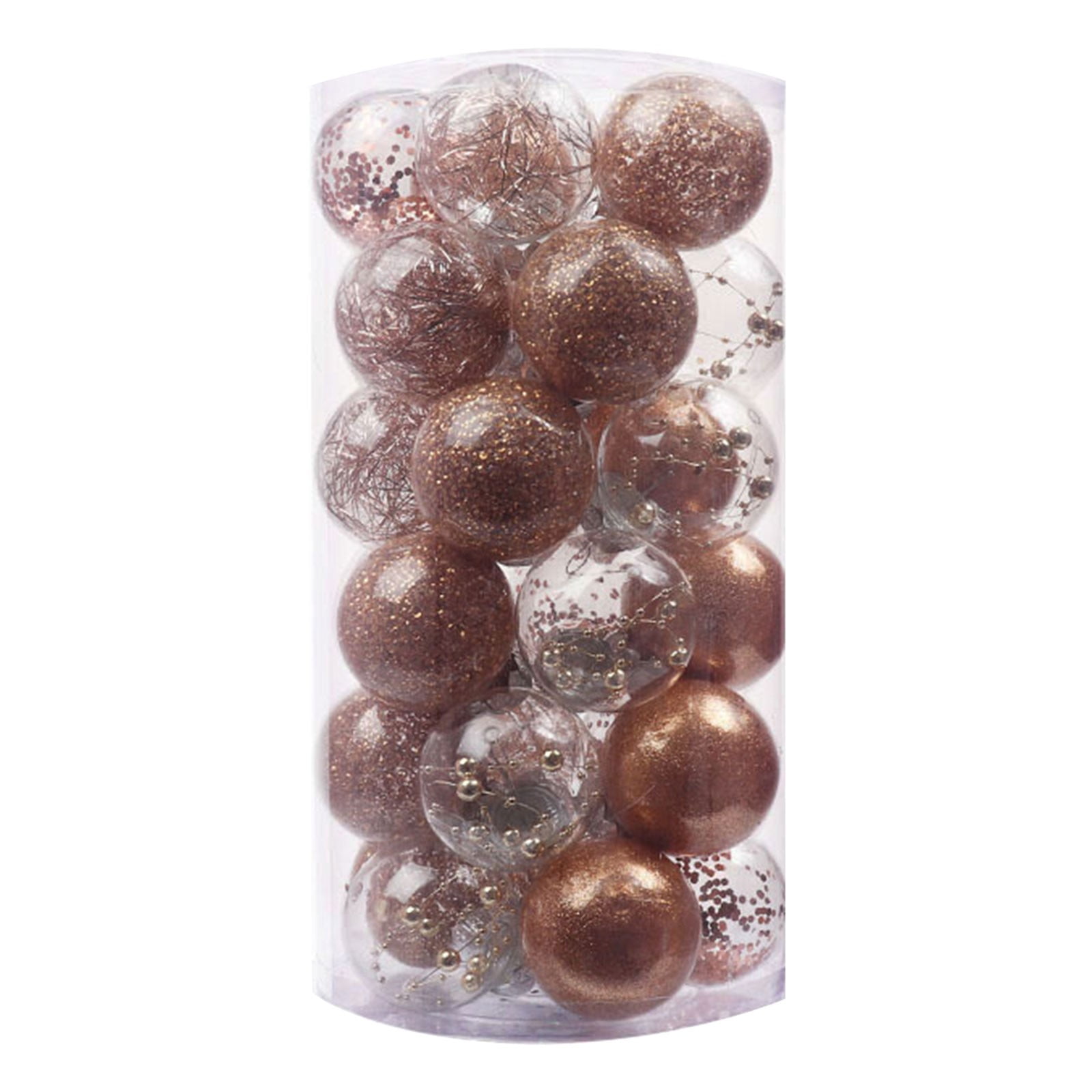 30 Boules De Noël Rouges – 3 Cm, Plastique Léger – Décoration De Sapin Avec Crochets Inclus