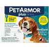 PetArmor Plus Flea and Tick Prevention for Dogs, Dog Flea and Tick Treatment, Waterproof Topical, Fast Acting, Medium Dogs (23-44 lbs), 6 Doses