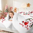 thumbnail image 5 of Manfei Snowman Twin Bedding 7pcs Snow Bedding Comforter Set, Gray Red, Xmas Reversible, 5 of 6