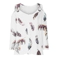 thumbnail image 5 of Jsaierl 3/4 Sleeve Cold Shoulder Tops for Women Plus Size V Neck Shirts Trendy Print Petite Hollow Out Blouses Going Out Holiday T-shirts Top S-5XL, 5 of 5