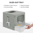 thumbnail image 3 of Dextrus Large Enclosed Cat Litter Box with Lid Drawer Type Easy to Clean,with Cushion&Litter Scoop,Gray, 3 of 7