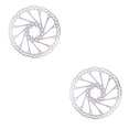 thumbnail image 4 of Wosthever Disco de freno de ciclismo bicicleta de montaña bicicleta de carretera Rotor de freno de Metal accesorios de bicicleta 203mm Type2 NO2 Wosthever CBP584395, 4 of 5