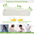 thumbnail image 5 of Bamboo Memory Foam Cervical Pillow Orthopedic Contoured Neck Support Pillow Breathable Washable Cover for Back & Side Sleepers, 5 of 12