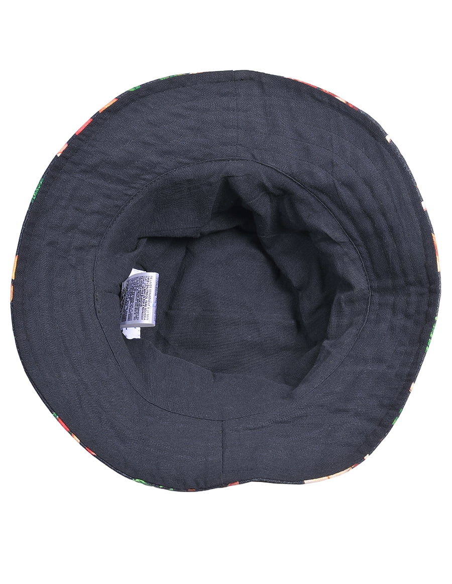 Cotton Bucket Hat with Patch Designs for Festival Rave Boho Patchwork Bucket Hat, Festival Bucket Hat, African Print  main image 4