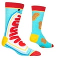 thumbnail image 3 of ODD SOX, Men's Funny Designer Brand Food Snacks Socks, Skippy Crew, Large Adult, 3 of 6