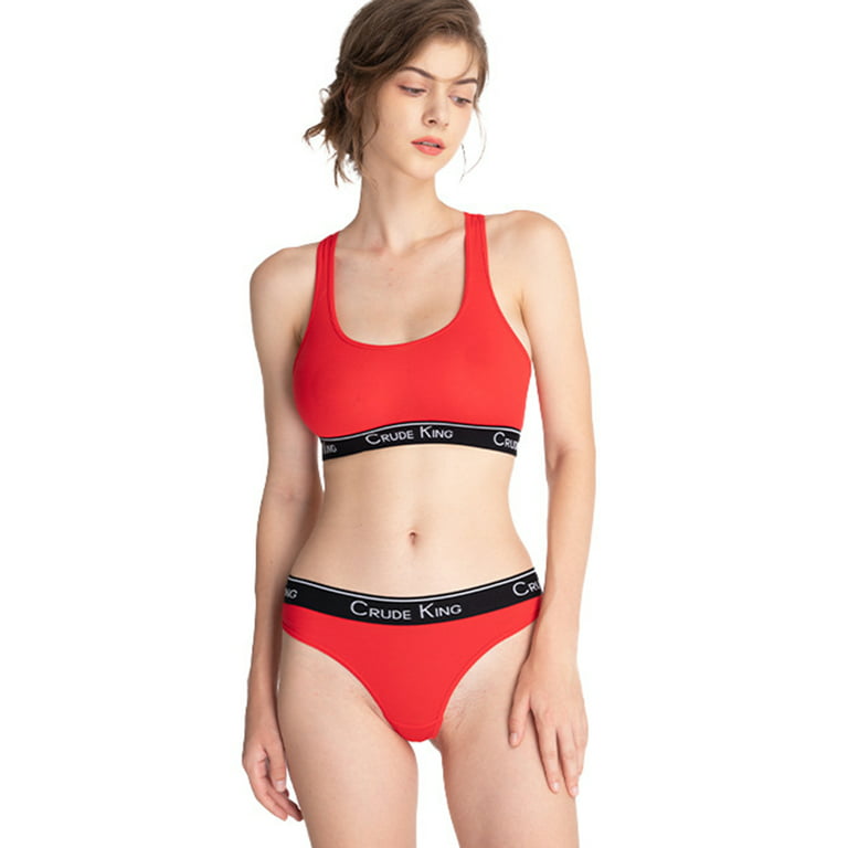Fesfesfes Women Lingerie Sets Yoga Sports Front Closure Extra-Elastic  Breathable Lace Trim Bra Underwear Set On Sale 