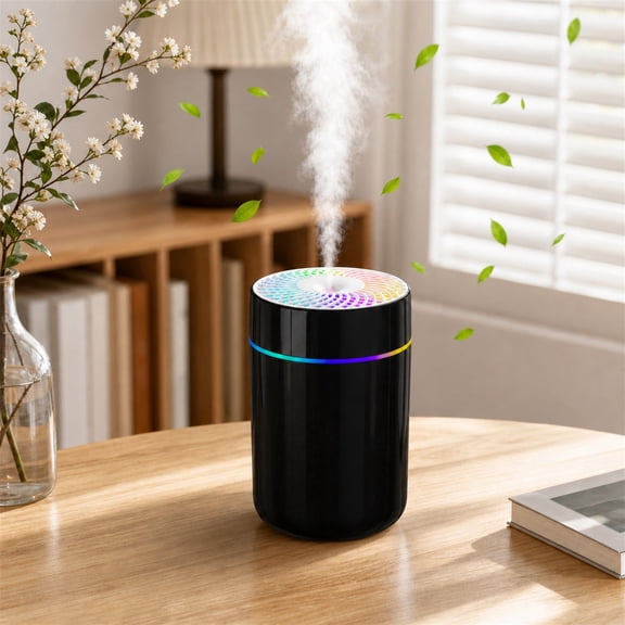 DAYBETTER USB Ultrasonic Humidifier, 190 mL Portable Cool Mist Air Humidifier & Essential Oil Diffuser for Room Home, White