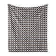 thumbnail image 1 of Espresso Soft Flannel Fleece Throw Blanket, Repeating Pattern with Cartoonish Coffee Beans on Lines, Cozy Plush for Indoor and Outdoor Use, 70" x 90", Pale Ceil Blue Baby Blue, by Ambesonne, 1 of 6