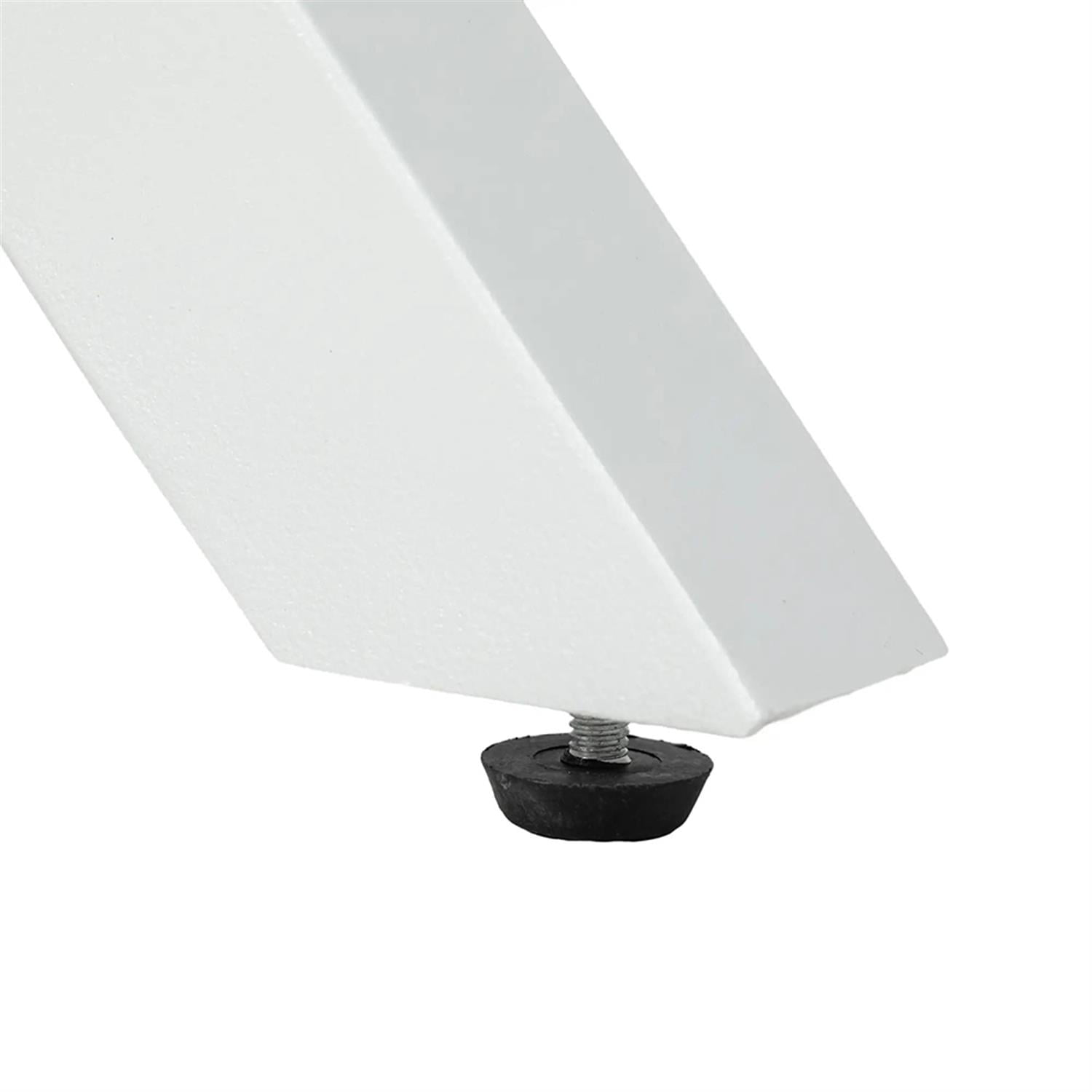 Demi Bonn 35" Outdoor Bistro Tables with Umbrella Hole, Aluminum Frame Round Patio Table, Garden Dining Table for Backyard, Lawn, Balcony, Porch, White