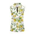 thumbnail image 2 of Uorisanigo Yellow Lemon Womens Golf Shirt Soft Polyester Spandex Fabric Womens Golf Shirt Sleeveless Zip Up Shirts Quick Dry Outing Wear Size L, 2 of 7