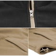 thumbnail image 3 of Men's Full Zip-Up Two Tone Solid Warm Polar Fleece Soft Collared Sweater Jacket (M, LF35 #2), 3 of 3