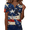 Multicolor(American Flag Stars), variant on Iaqnaocc American Flag Womens Tops 4th Of July Summer Button Down V-Neck Retro T Shirt Patriotic American Flag Stars July 4th Celebration Short Sleeve Tee Tops Deep Red S