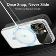 thumbnail image 5 of for iPhone 14 Pro Max Case Magnetic Clear Full Camera Protection [Compatible with MagSafe] Luxury Plating Transparent Shockproof Anti-Scratch Soft TPU Phone Cases for Women Men-Sliver, 5 of 11