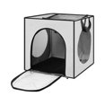 thumbnail image 1 of Methold Bolsa para el pelo de mascotas, bolsas sólidas, plegable, portátil, pequeña, cómoda, caja de seguridad, accesorios para cachorros Suministros para perros Gris, 1 of 6