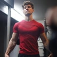 thumbnail image 4 of Camisa De Entrenamiento Muy Elástica De Manga Corta, Casual,, 4 of 8
