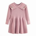 thumbnail image 7 of IVEYRTF Girls Cable Knit Sweater Dress Long Sleeve Pullover Round Neck Base Layer Soft Comfortable Casual Daily Wear Cute Outfit for Kids Party Photo Home Outdoor Play(Pink,6 Years), 7 of 7