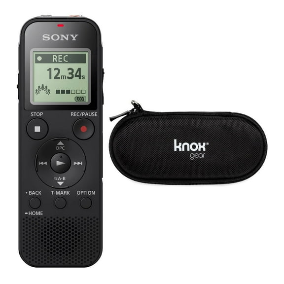 Sony 4GB Digital Voice Recorder with LCD Display, Black, ICDPX470_K6