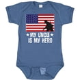 thumbnail image 3 of Inktastic Military Uncle is My Hero Us Flag Boys or Girls Baby Bodysuit, 3 of 5