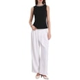 thumbnail image 2 of INSPIRAR CHIC Blusa sin mangas de verano para mujeres, blusas de tanque con cuentas, casual para trabajo y oficina, 2XL, negra, 2 of 5