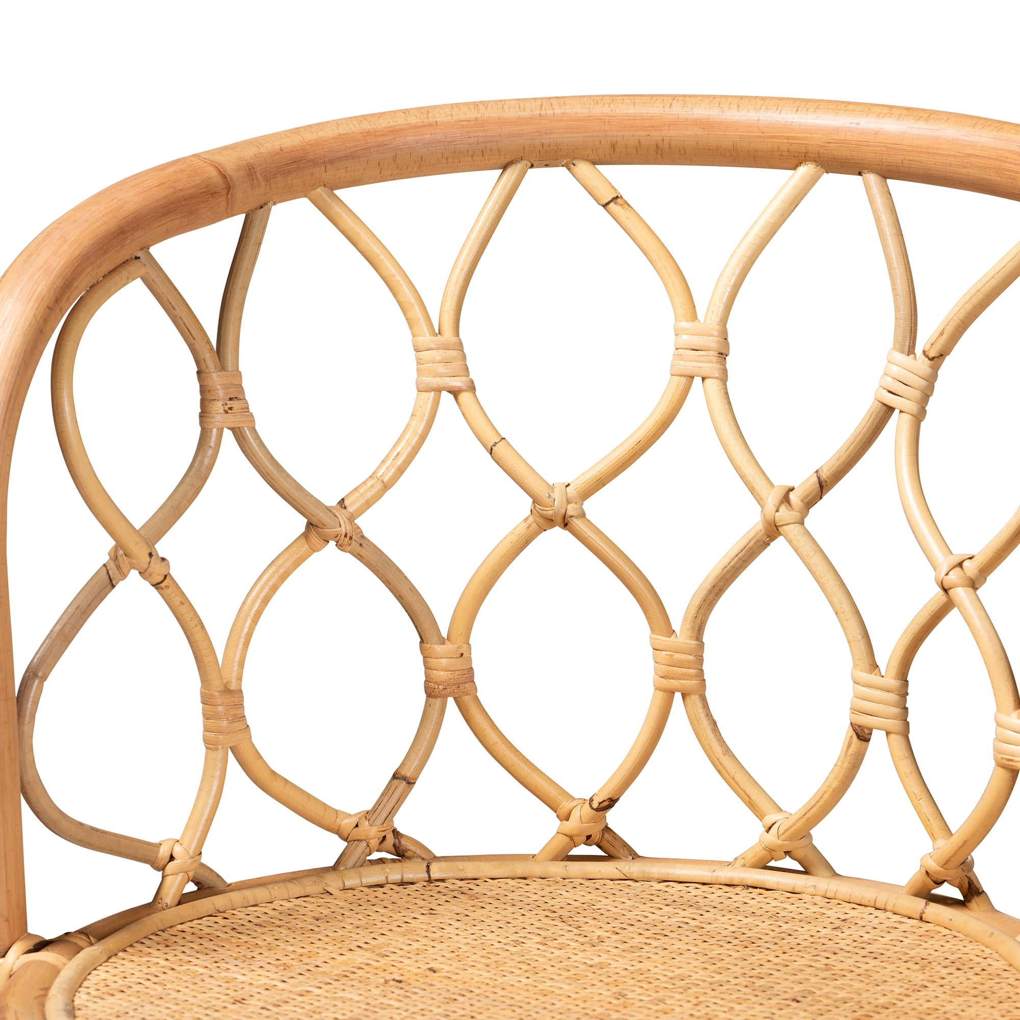 bali & pari Diana Rattan BOHO Counter Stool, Natural