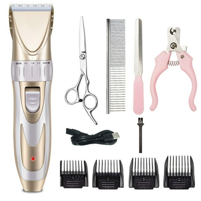 Pet Grooming Kit Electric Dog Grooming Clippers Fur Clipper Dog Hair Trimmer Kit