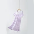 thumbnail image 3 of Einccm Girls Nightgowns, Cute Flutter Sleeve Nightie with Bear & Butterfly Print, Soft Breathable A-Line Loose Fit Nightdress for Toddler to Teen, for Home, Sleeping, Casual Wear, 3 of 4