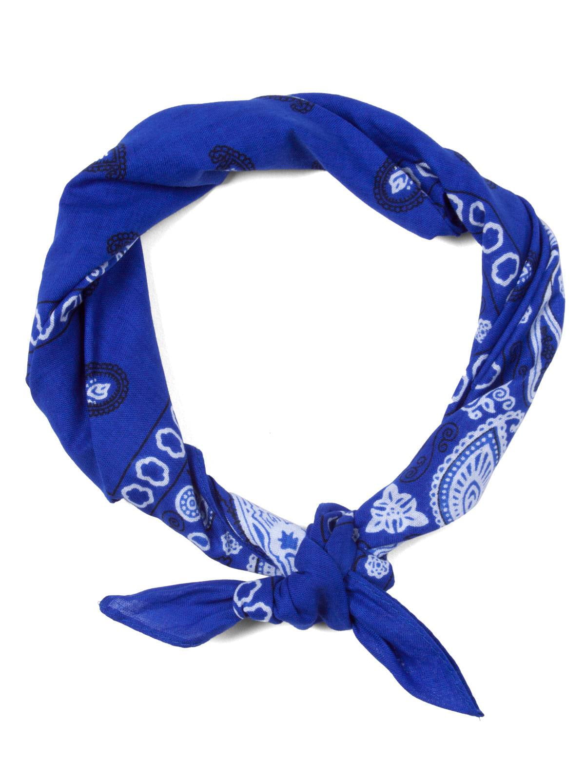 H2W Bandanas Paisley Polyester Bandana Royal Blue - Walmart.com
