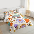 thumbnail image 3 of Homewish Purple Ice Cream Queen Comforter Set,Cartoon Mushroom Bedding Sets,Cute Daisy Sweet Strawberry Bedding Comforter Set For Girls Kids,Luxury Bedroom Decor Reversible,3pcs, 3 of 8