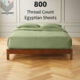 thumbnail image 4 of 6-PC RV King Size Sage Color Giza 800-Thread-Count Cotton Sheet Set - 18 Inch Deep Pockets, 4 of 7