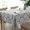 Retro Printing, variant on Round Table Cloth Cover Cotton Linen Tablecloth Grey Nordic Twill Table Clothes for Round Table, Dinner Christmas Holiday Party Picnic Use