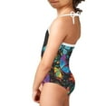 thumbnail image 4 of FOR U DESIGNS Colorful Butterfly Girls Halter Swimsuit with Adjustable Neck Strap Novelty Sleeveless Bathing Suit for Kids Teens 3-4T Soft One Piece Swimwear, 4 of 6
