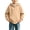 Beige, variant on Kids Zip up Hoodies Long Sleeve Fleece-lined Casual School Fall Outerwear with Pockets Red 15 Years