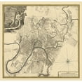 thumbnail image 2 of Michurin 27x26 Gold Ornate Wood Framed with Double Matting Museum Art Print Titled - Moscow Russia Plan Europe - Michurin 1739, 2 of 4