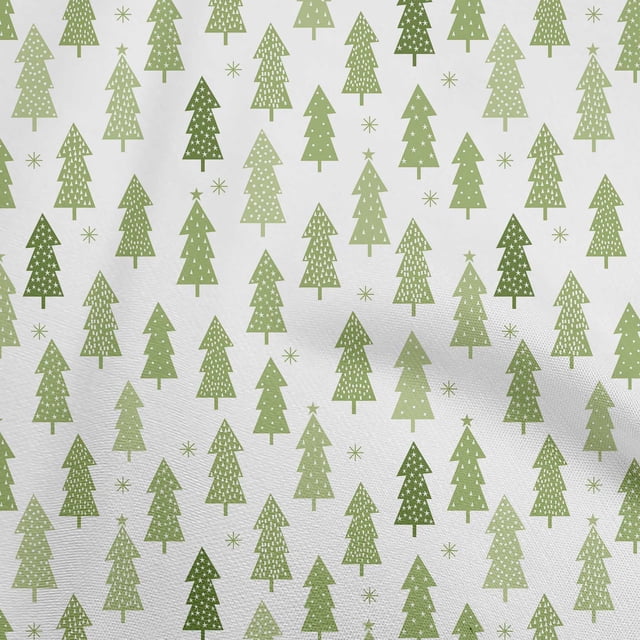 oneOone Cotton Jersey Light Green Fabric Tree Fabric For Sewing Printed Craft Fabric By The Yard 58 Inch Wide