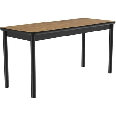 Correll 36"W x 72"D Deluxe High Pressure Library Table in Medium Oak