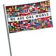 thumbnail image 4 of Bandera "Somos Un Solo Mundo": Banderas de todas las naciones - Vibración unidimensional para eventos y festivales - ¡Un símbolo de unidad y unión global! 90 x 150 cm, 4 of 5