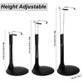 thumbnail image 5 of 10 Pcs Doll Stand Adjustable Doll Display Stand, Action Figure Stand Holder 1/6 Scale Doll Support Stand for 8" to 12" Doll Accessories (White), 5 of 14